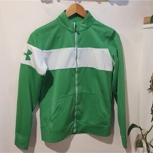 Under Armour Women’s All season Gear Green/White Zip Up Jacket / Sweatshirt